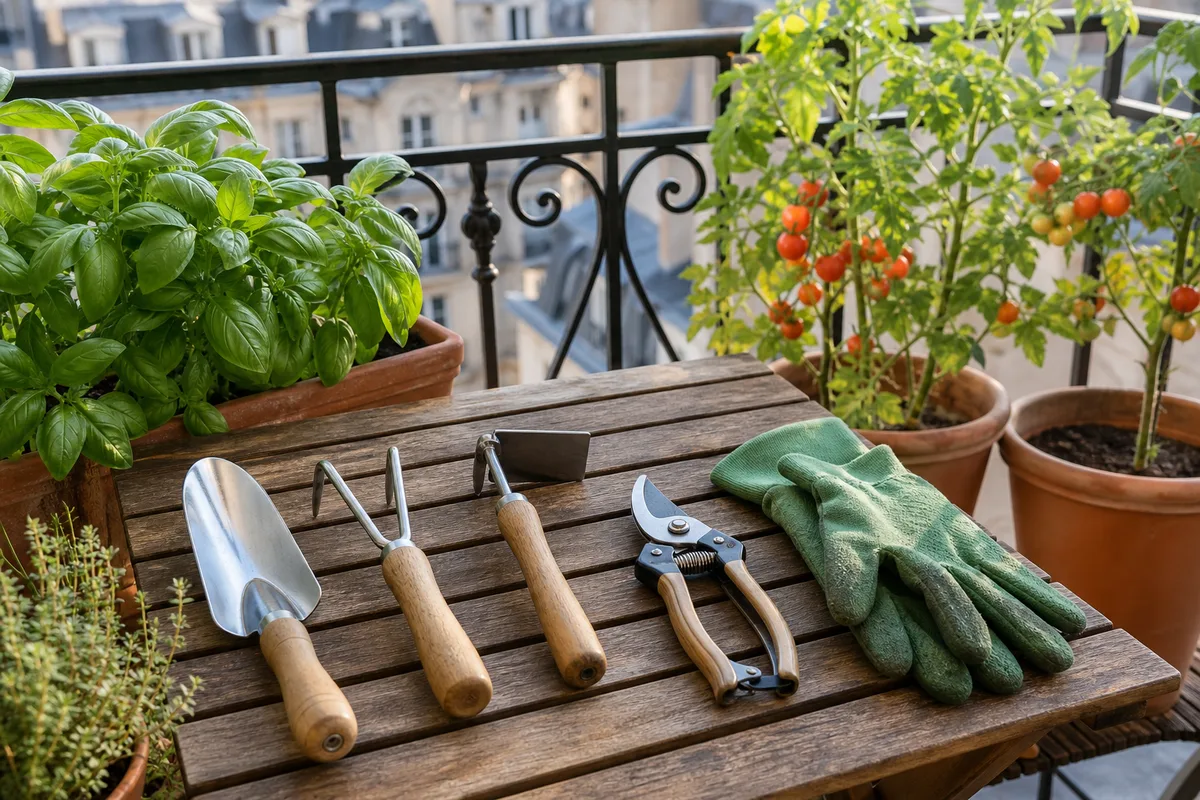 Kit outils jardinage balcon : 7 outils et rien de plus