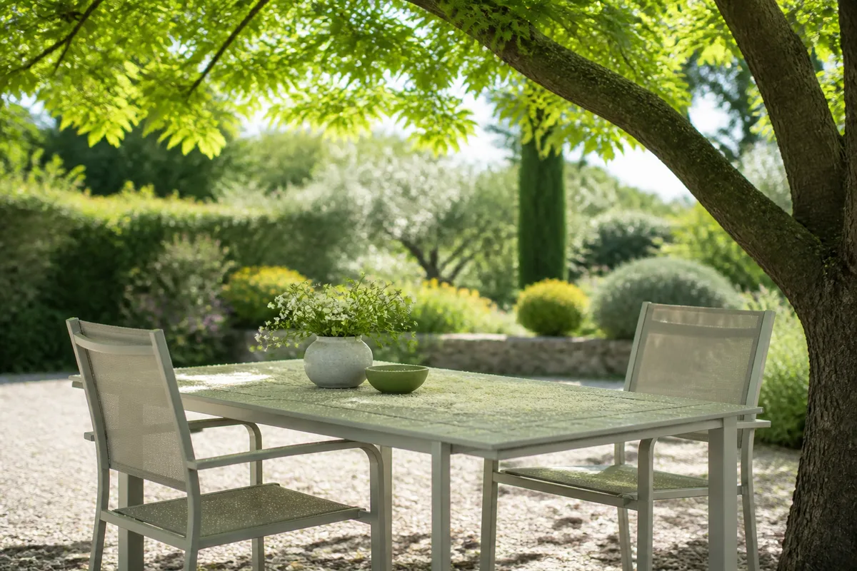 Pollen, sève et fientes : nettoyer le jardin sans rien abîmer